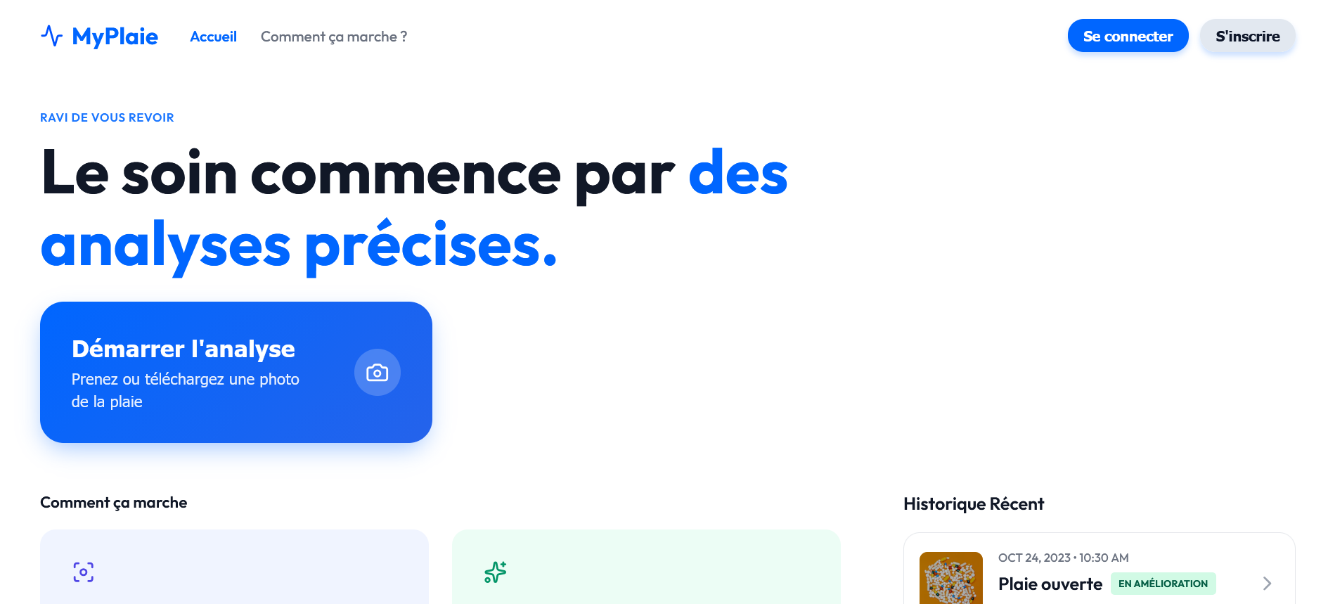 MyPlaie - Site web et IA de reconnaissance de plaies